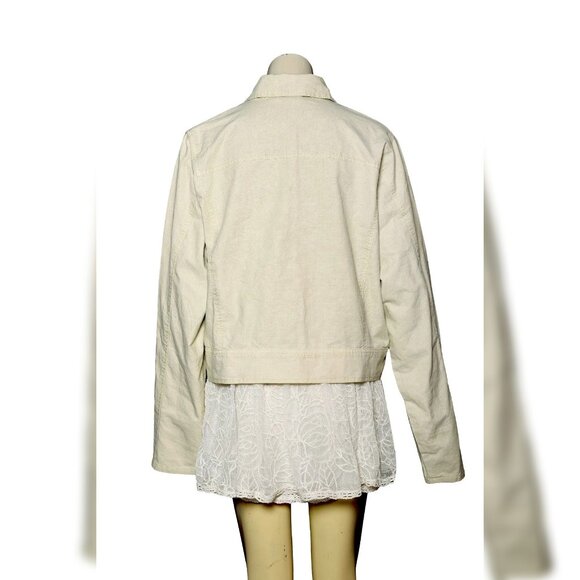 Free People We The Free Suzy Linen Jacket XL Women Casual Winter Coat NEW 44788 - Picture 5 of 6